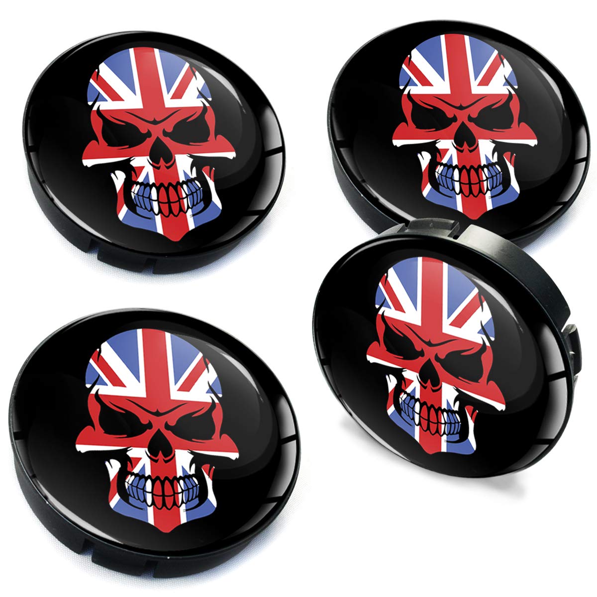 Biomar Labs® 4 x 60mm 3D Wheel Hub Centre Caps UK Union Jack United Kingdom England British Flag Center Rims C 92 Z*