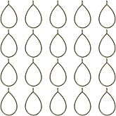 uxcell 60Pcs Alloy Open Bezel Pendants, Teardrop Hollow Frame Pendant Geometric Open Back Frame Pendant for Resin Jewelry Making Earrings Necklace Bracelet DIY, Bronze