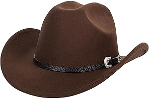 QFE Western Cowboy Hat for Men Women Classic Cowgirl with Buckle Belt Fedora Sombrero Vaquero para Hombre Accessories