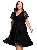 Ever-Pretty Plus Women's Summer V Neck Short