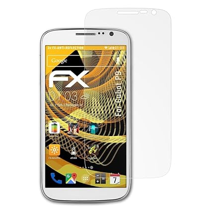 atFolix Panzerfolie kompatibel mit Cubot P9 Schutzfolie, entspiegelnde und stoßdämpfende FX Folie (3X)