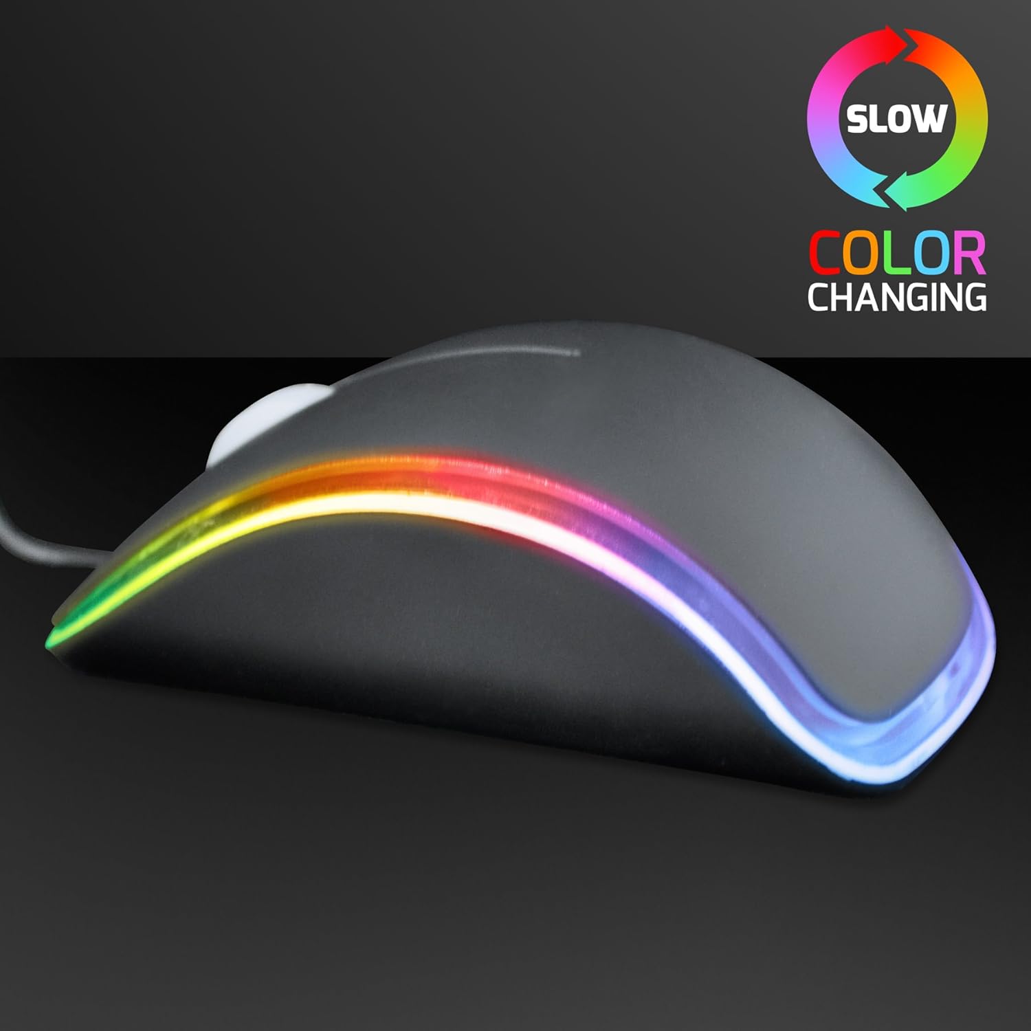 LED Color Changing Computer Mouse Light Up Mouse Rainbow