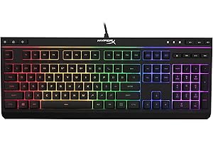 HyperX Alloy Core RGB – Membrane Gaming Keyboard, Comfortable Quiet Silent Keys with RGB LED Lighting Effects, Spill Resistan