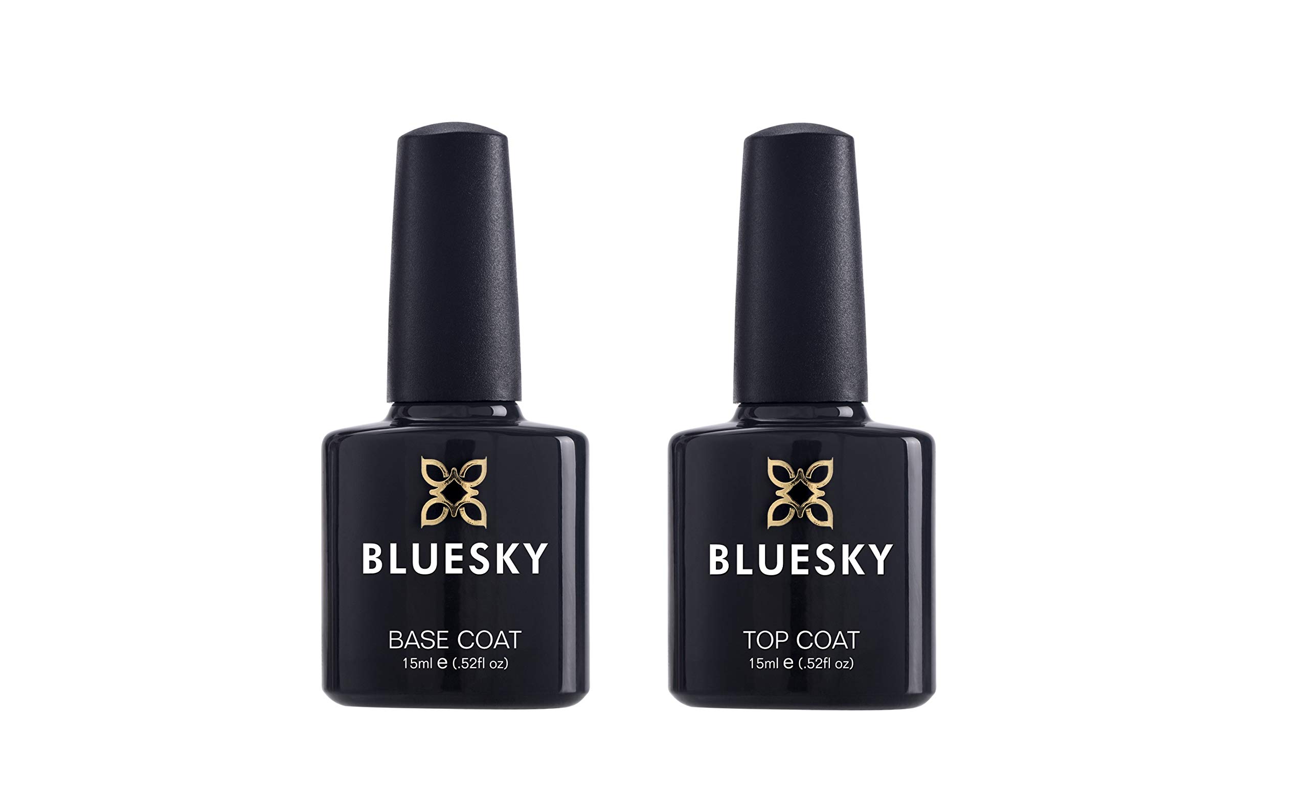 Top and Base Coat Set, Gel Nail Polishes, Long Lasting, Shiny High