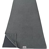 NORCIA Yoga Towel, Non Slip Hot Yoga Mat Towel with Corner Pockets, Mat-Sized 24"x72", 100% Microfiber Sweat Absorbent, Perfe