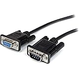 StarTech.com 3m Black Straight Through DB9 RS232 Serial Cable - DB9 RS232 Serial Extension Cable - Male to Female Cable (MXT1