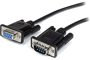 StarTech.com DB9 RS232 Serial Extension Male to Female Cable, 2m, Black (MXT1002MBK)