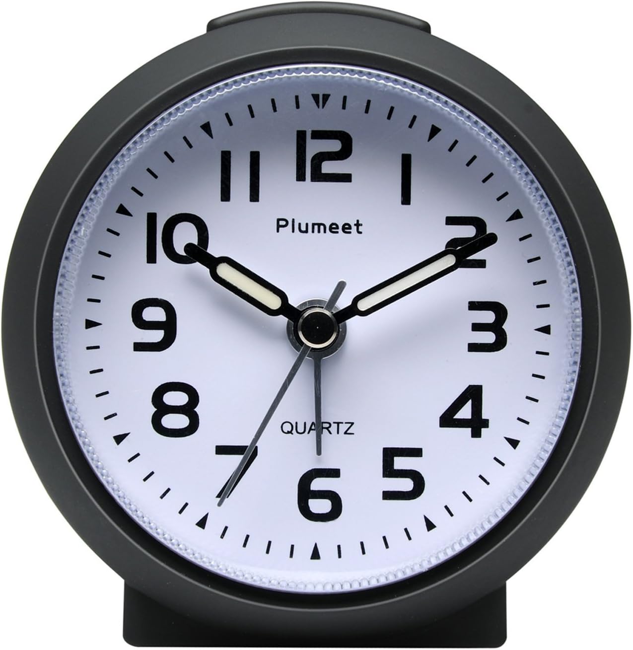 Plumeet Small Clock, Non Ticking Travel Alarm Clock with Snooze and