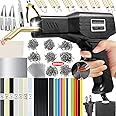 Upgraded 220W Plastic Welder, 2 in 1 Plastic Welding Repair Welder Kit 1000PCS Hot Stapler Soldering Gun with 100PCS Plastics Welding Rods Car Bumper Repair Kit for Most Plastics(Black)