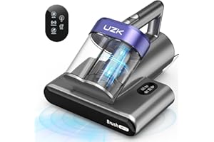 UZK Mattress Vacuum Cleaner, UV Bed Vacuum Cleaner,16Kpa Powerful Handheld Vacuums with Heating & Ultrasonic & Anion for Mattress Bed Home Dust Pet Hair,500W(Corded,Purple)