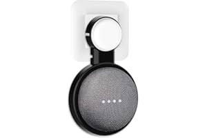 HomeMount Wall Mount for Google Home Mini and Google Nest Mini (2nd Gen),Space-Saving Outlet Holder Accessories for Google Mini Voice Assistant (Black)