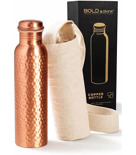 Amazon.com: Pure Copper Water Bottle with 2 Tumblers Set