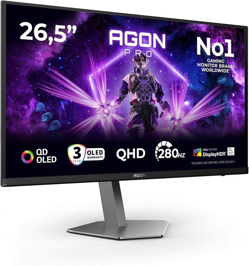 AOC AG276QZD2 26.5 inch QD-OLED Monitor 280 Hz G-Sync HDR400