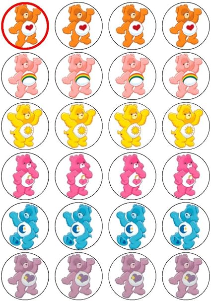 24 Care Bears Cupcake Toppers: Amazon 