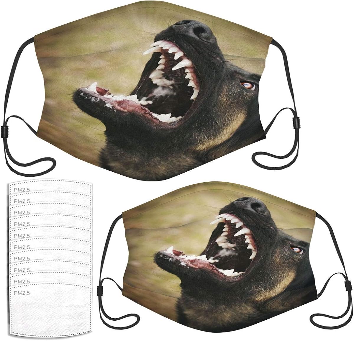 Face Mask German Shepherd Dog Barks Breathable Adult Kids Masks Set at