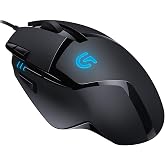 Logitech G G402 Mouse Gaming Hyperion Fury | 4.000 DPI, Design Leggero, 8 Pulsanti Programmabili, Compatibile con PC/Mac/Laptop, PC/Mac - Nero