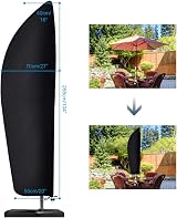 Estefanlo Parasol Cover Waterproof Windproof 210D Oxford Extra Large Cantilever view 2