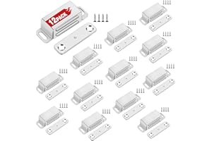 GroTheory 12 Pack Cabinet Magnets 20lb Heavy Duty Magnetic Door Catch Strong Stainless Steel Door Magnets for Kitchen Cupboard Wardrobe Closet Closures Cabinet Door Drawer Latch