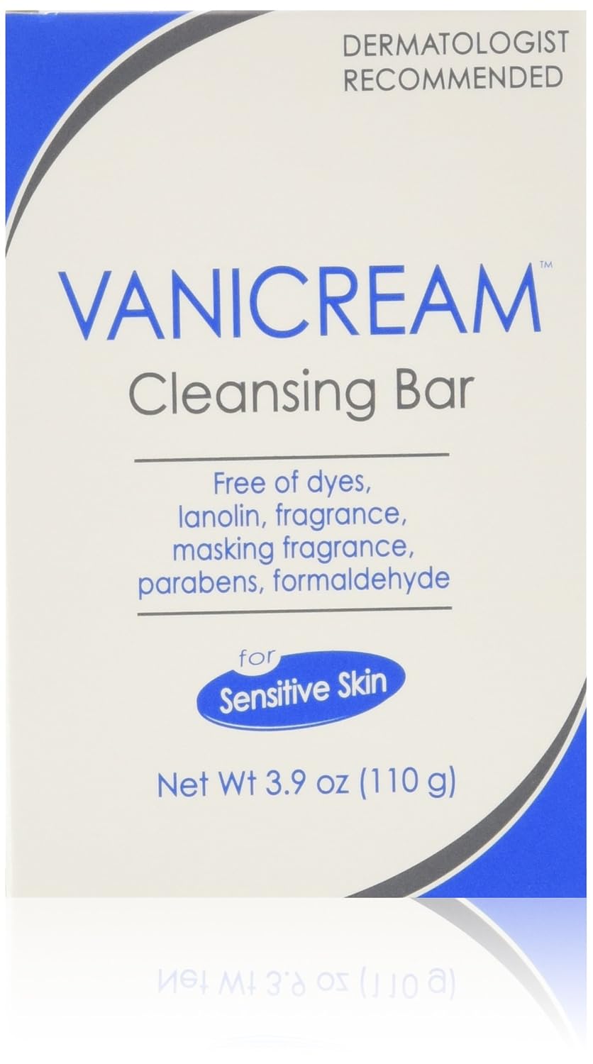 Vanicream Cleansing Bar 3.9 oz For Sensitive Skin, Pack of 4: Beauty