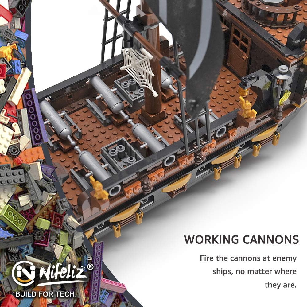 Nifeliz Black Hawk Pirates Ship Model Building Blocks Kits - Construction Set to Build, Model Set and Assembly Toy for Teens and Adult,Makes a Great Gift for People who Like Creative Play (1352Pcs): Toys & Games