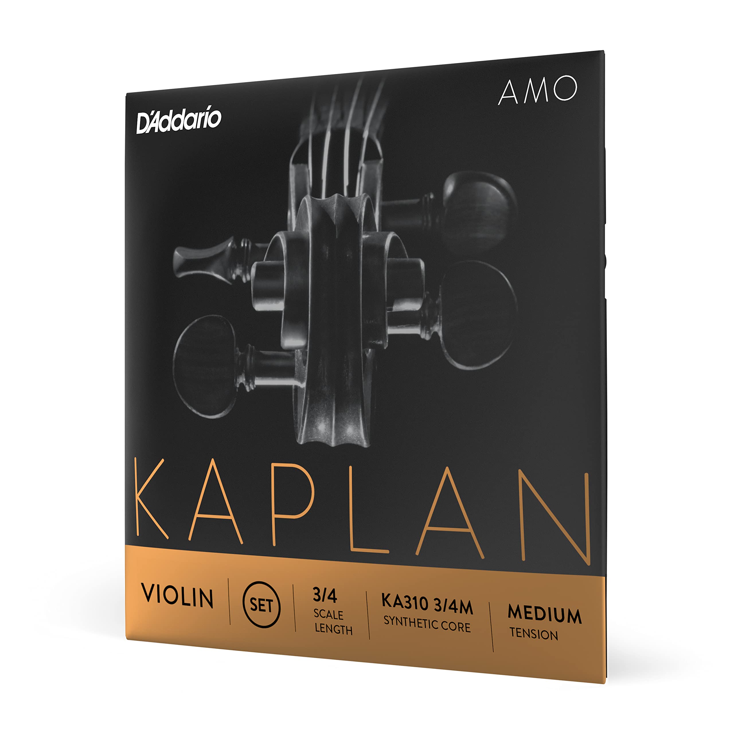 D'Addario Kaplan Amo Violin Strings - Full Set - KA310 3/4M - Violin Strings - 3/4 Scale, Medium Tension