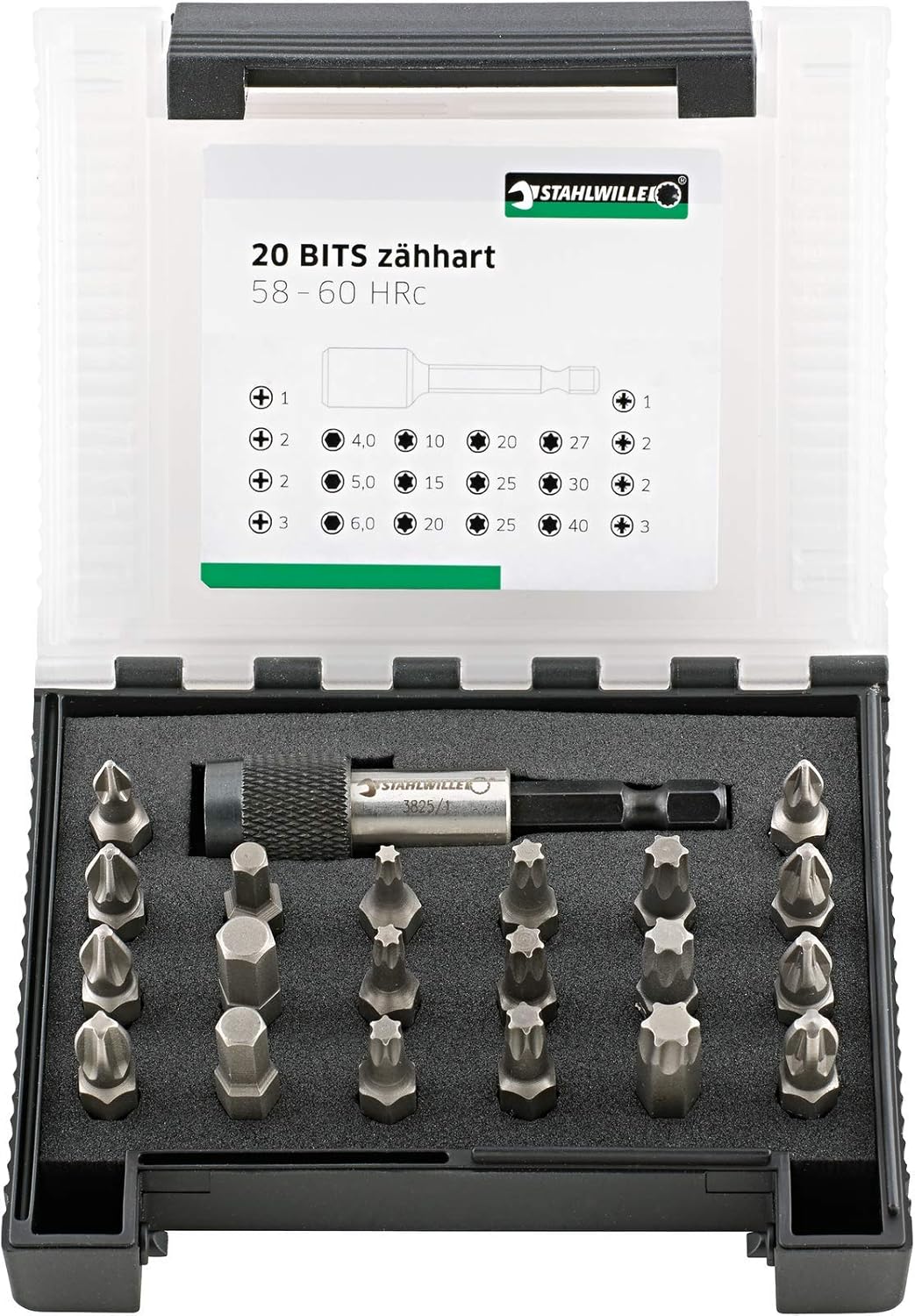 Stahlwille 96080121 1204/21-1 Bits-Box, 21-tlg