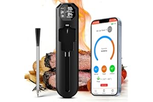 BlueSwan Wireless Meat Thermometer, 150 m Range Digital Bluetooth Food Thermometer with Smart APP for Grill, Smoker, Oven, Ma
