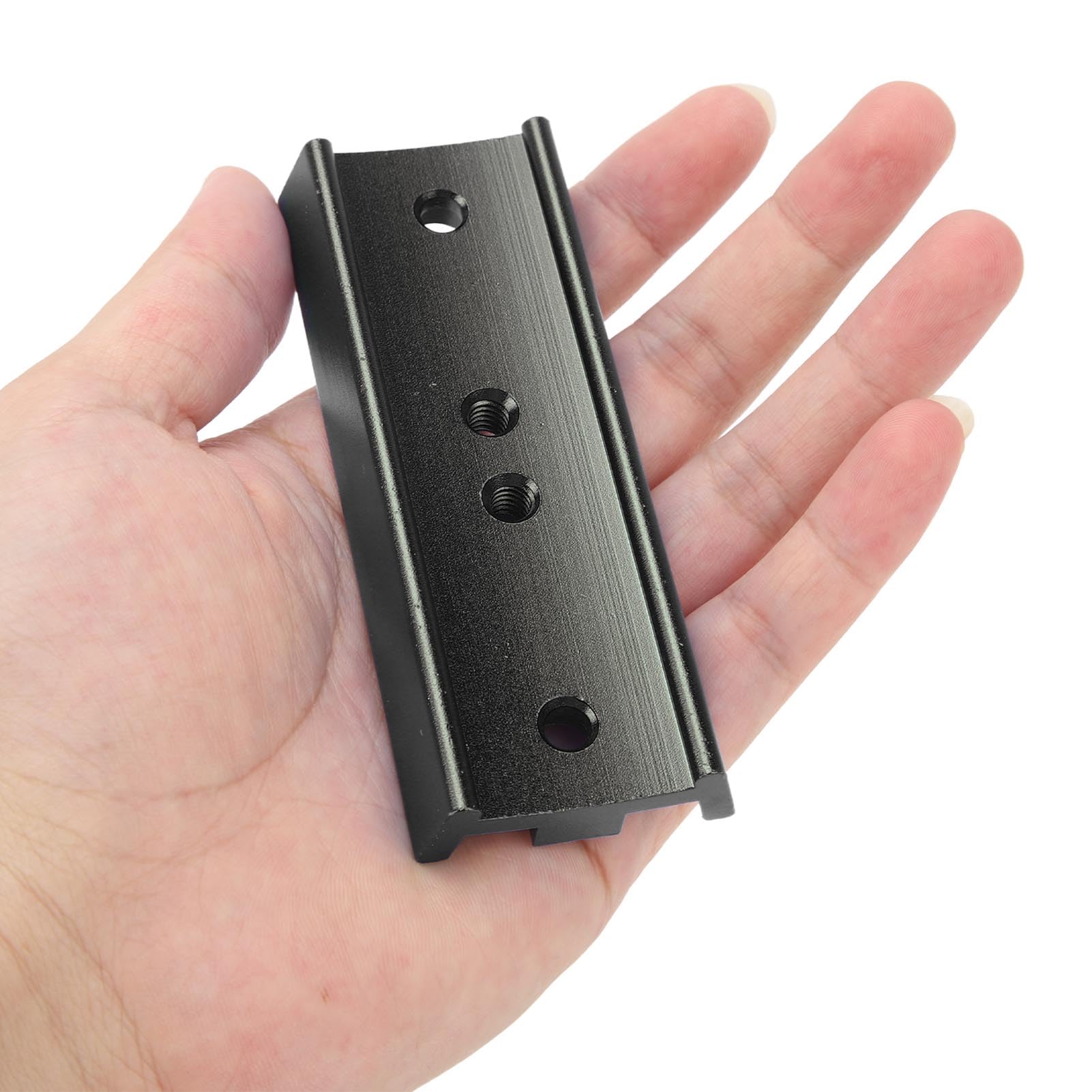 4.25in Dovetail Bar, 108mm Telescope Dovetail Mounting Plate, Dovetail Plate with 1/4in Thread for Equatorial Telescope Theodolite Tripod (Black)