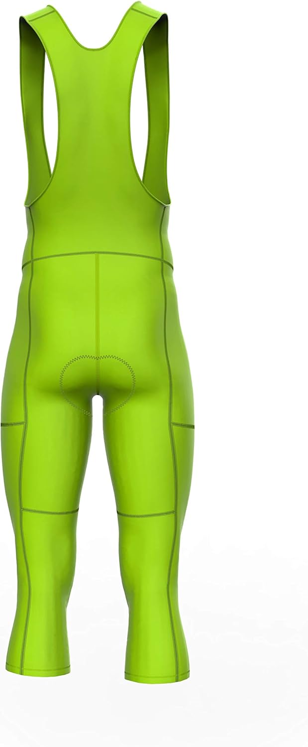 Sparx Men Cycling Winter 3/4 Bib Pants 3 Quarter Bib Tights Bike Thermal Vizi: Clothing