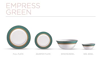 Diva From La Opala Sovrana Empress Opalware Sovrana Dinner Set, 19-Pieces, Green