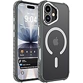 DEERLAMN Strong Magnetic Case for iPhone 17 6.3-Inch,[Compatible with Magsafe][Military Grade Drop Protection] Translucent Matte Shockproof Protective Phone Cover-Frosted Gray