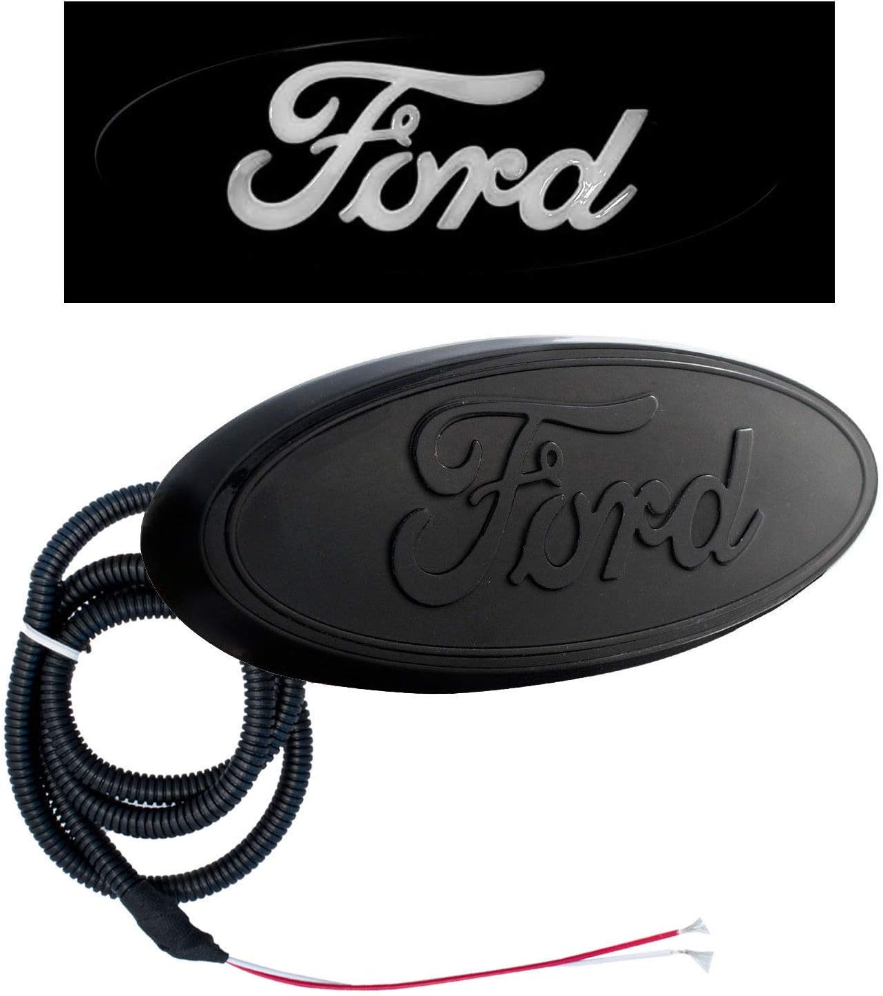 F-150 Trucks & Explorer Front Grille Black Emblem White Light Up LED