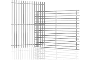 jkxoo 2Pack 17.5'' Weber Spirit 300 Stainless Steel Grill Grates, Cooking Replacement Parts for Weber Spirit 700, Genesis Silver B/C, Genesis Gold B/C, Genesis Platinum B/C, Genesis 1000-3500, 7638