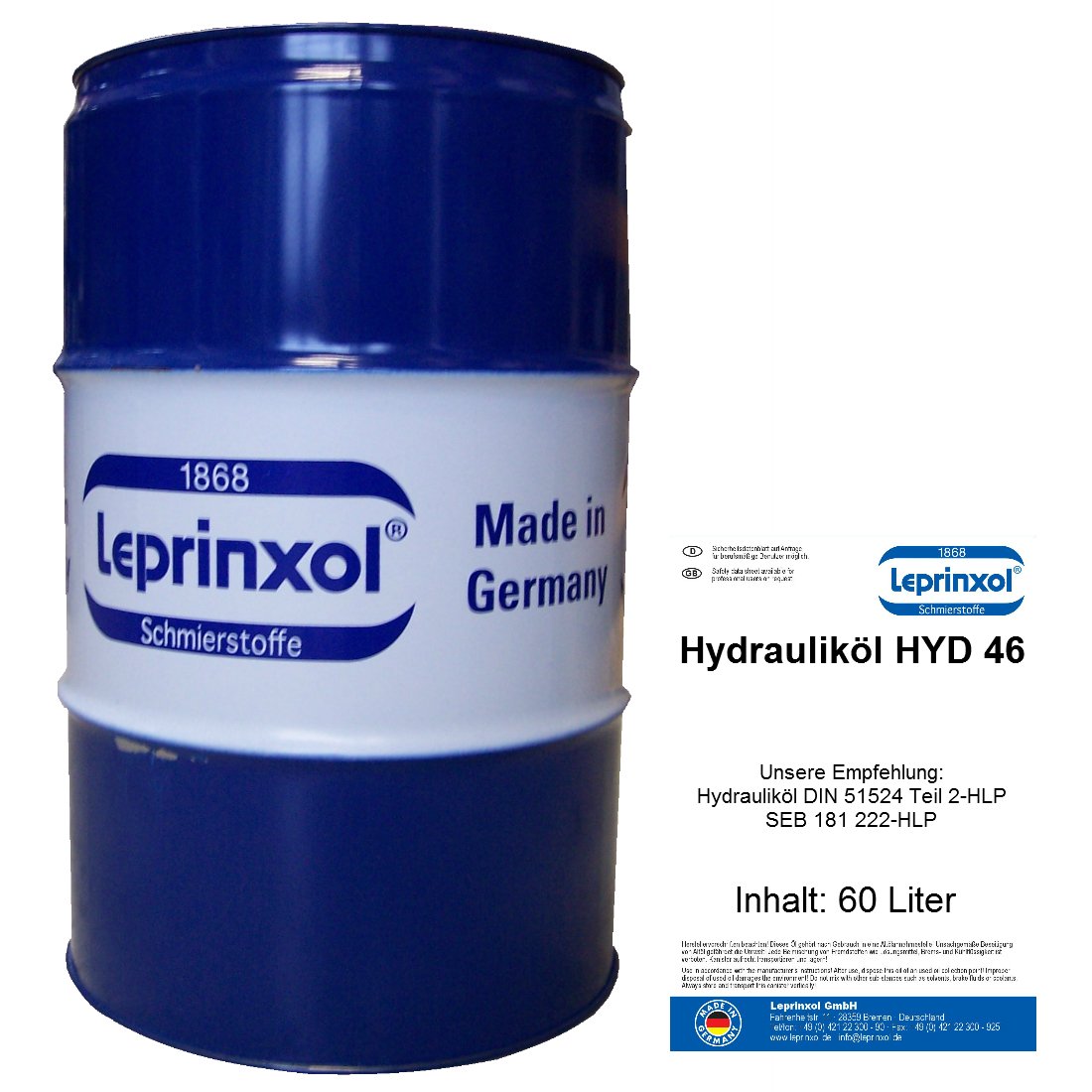 Buy 60L KEG HYD 46 LEPRI Nxol 60 Litre Garage Hydraulic Fluid. The