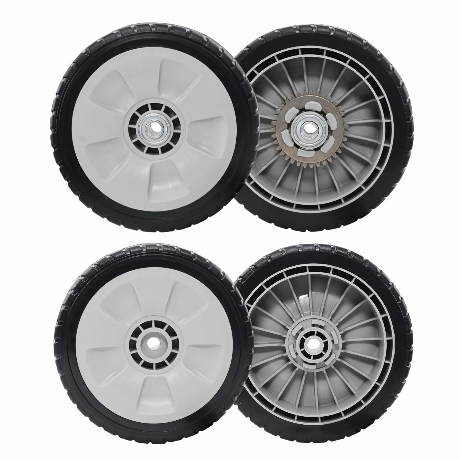 Photo 1 of 4 Pack HRR216 Lawn Mower Drive Wheels, 2 Back 42710-VE2-M02ZE and 2 Front 44710-VL0-L02ZB Replace for Honda HRR216 HRT216 HRS216 Lawn Mower