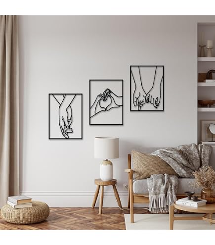 Xedatric Modern Abstract Metal Wall Art - Minimalist Line Sculpture Decor For Living Room, Bedroom, Office - View #6