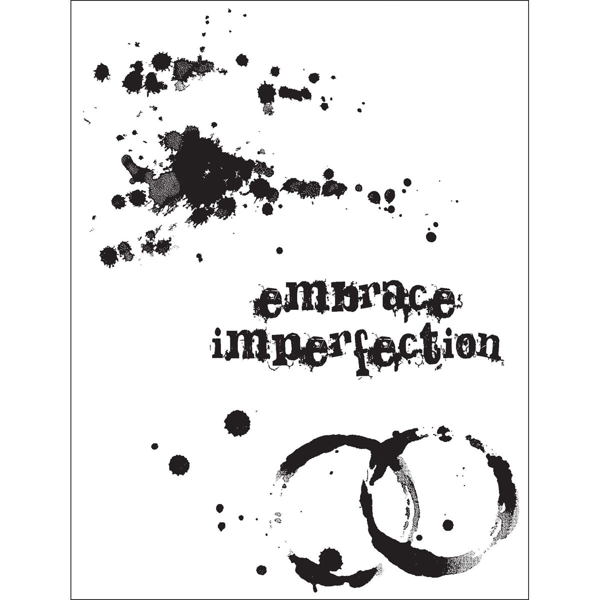 Stampers Anonymous Tim Holtz Cling Rubber Stamp Set, 7-Inch by 8.5-Inch, Spills and Splatters