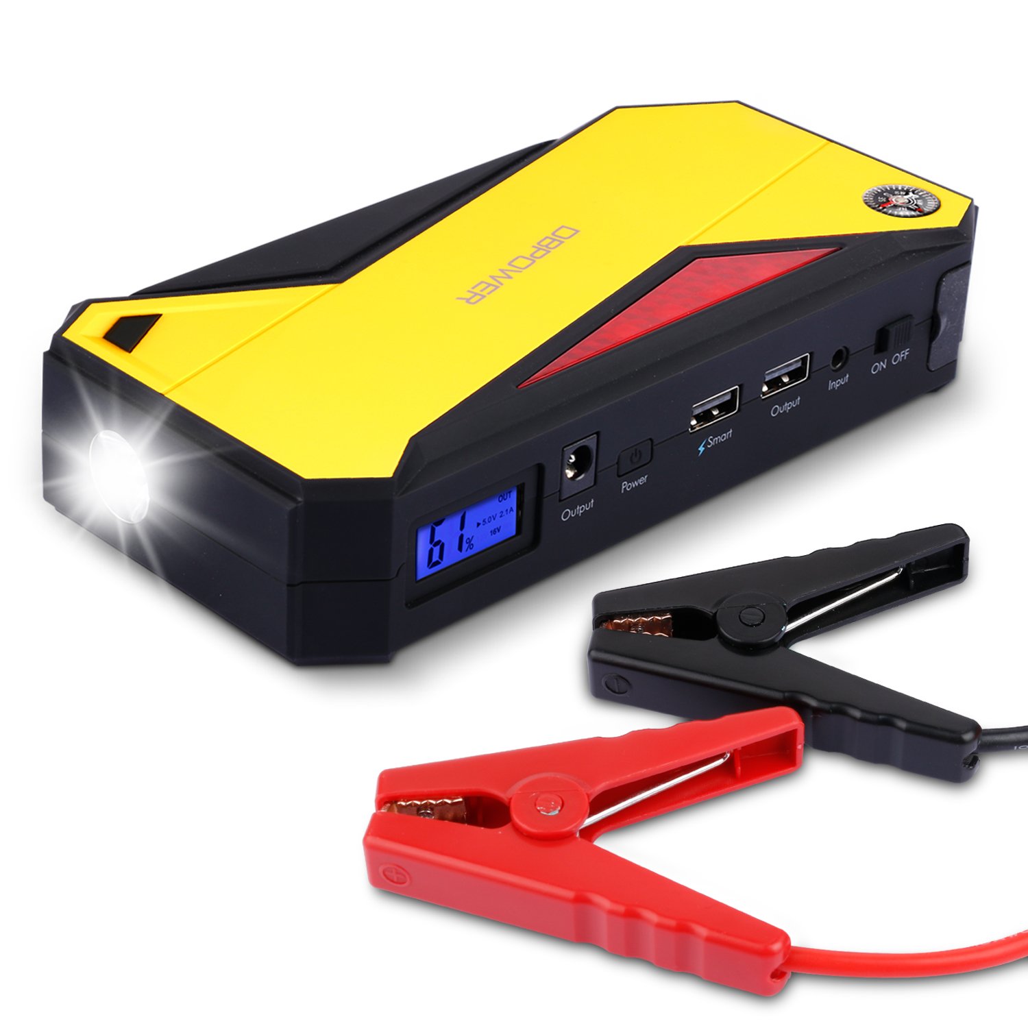 DBPOWER 600A Peak 18000mAh Portable Car Jump Starter DJS50 External