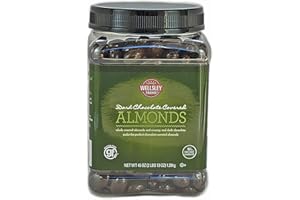 wellsley Farms Dark Chocolate Covered Almonds, 45 Oz