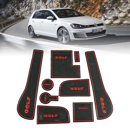 SUPAREE Anti-Rutsch-Auto Cup Mat mit schwer entflammbar, Haltbarkeit, Car Styling Interior Rubber Mat Zubehör (9pcs)