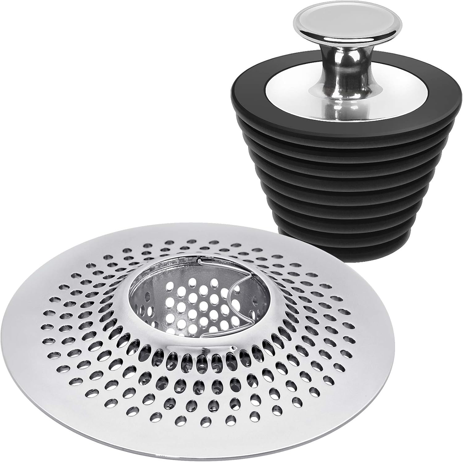 LEKEYE Drain Hair Catcher | Bathtub Stopper/Shower Drain Hair Trap/Strainer Stainless Steel Drain Protector - - 