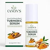 Turmeric Brightening Serum for Face with Hyaluronic Acid, Aloe Vera, Vitamin C & E – Brightening, Hydrating & Dark Spot Facial Serum – Leaves Skin Soft, Smooth / 1.69 fl oz