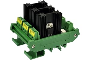 CZH-LABS DIN Rail Mount 8 Amp Solid State Relay SSR Module, in 4~32VDC, Out 100~240VAC. (3 Channels)
