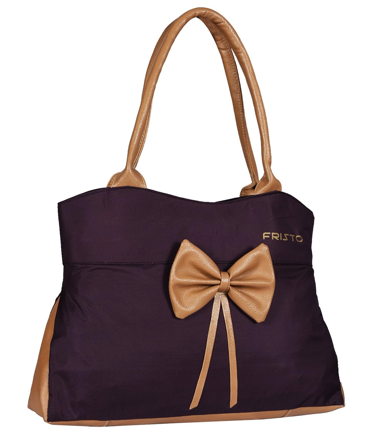 fristo women's handbag(frb-203) purple and beige