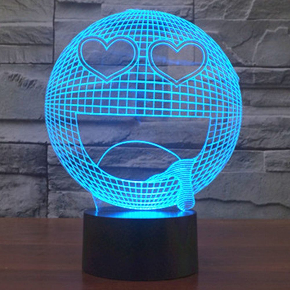 Photo 1 of Drooling Emoji 3D Visual LED Night Light Lamp