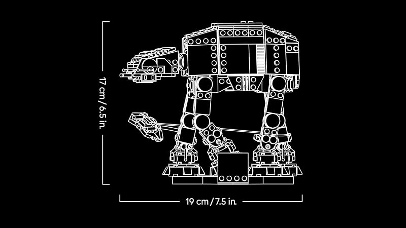 Star Wars 75440 AT-AT - Modelo para Adultos com Snow Speeder, Base de Exposição e Placa de Identificação - Decoração na Prateleira - Ideias de Presentes para o Dia do Pai