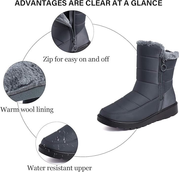 Solacozy Waterproof Walking Outdoor Sneakers
