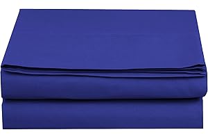 Elegant Comfort Premium Hotel Quality 1-Piece Flat Sheet, Luxury & Softest 1500 Thread Count Egyptian Quality Bedding Flat Sheet, Wrinkle, Stain and Fade Resistant, California King, Royal Blue