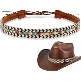 0.78×52 Inch Hat Bands for Women Cowboy Hat Band, Cowboy Hat Band for Men Ethnic Western Rural Hat Belts Western Hat Band for Women Men Cowgirl Rope Belt (Braid)