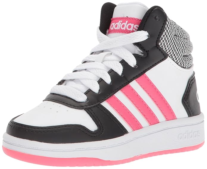 adidasDB1949 - Vs Hoops Mid 2.0 K Unisex-Kinder, Schwarz (Core Black/Real Pink/White), 22 EU